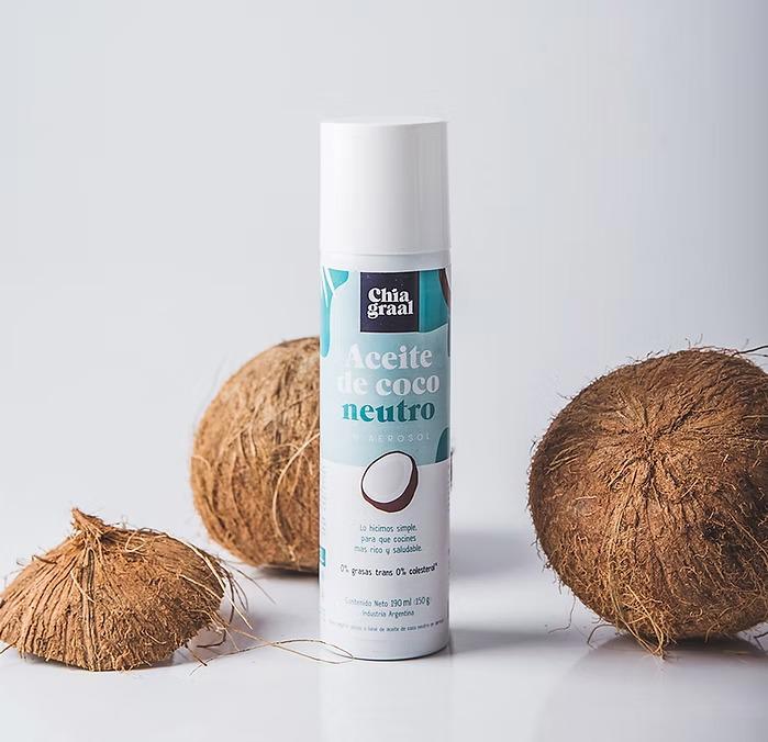 Aceite de coco Neutro en Aerosol.